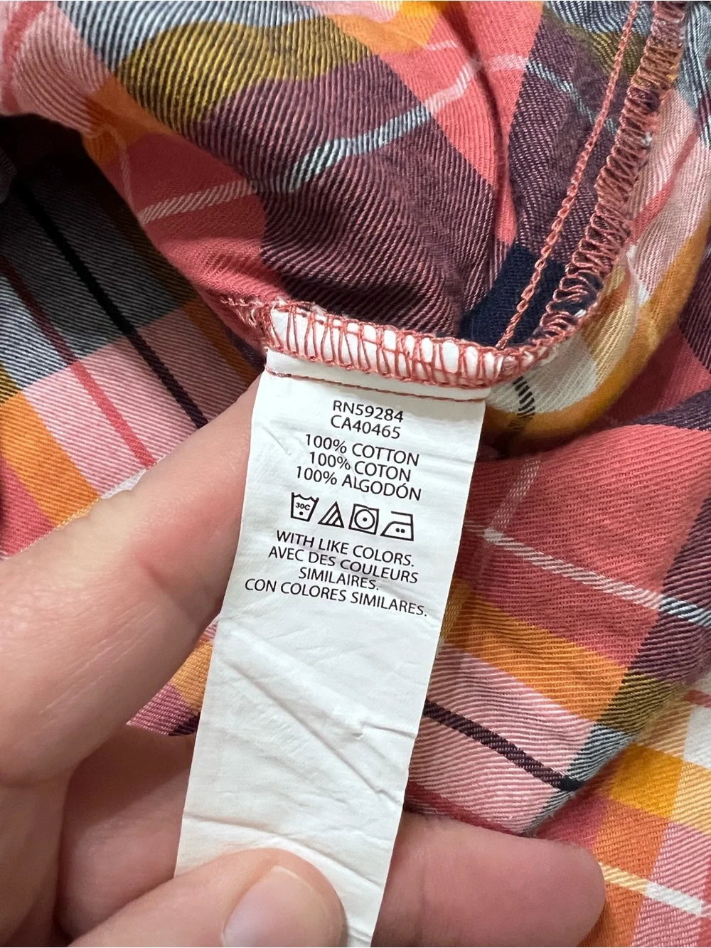 NWT The Children’s Place 7/8 Plaid Tie Front Shirt High Low Hem 100% Cotton